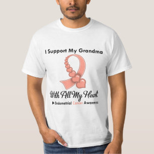 Camiseta Cáncer endometrial apoyo a mi abuela