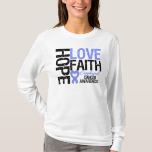 Camiseta Cáncer Esofágico Esperanza Amor Fe