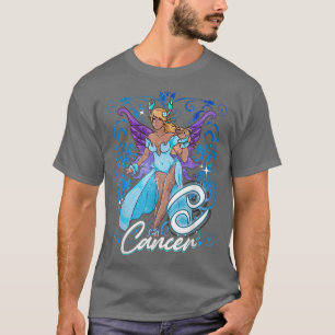 Camiseta Cáncer Fairy Zodiac Birthday Anime Fairies Black Q