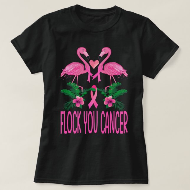 Camiseta Cáncer Flamingo Cáncer de Mama (Diseño del anverso)