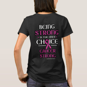 Camiseta Cáncer fuerte... Cáncer de mama