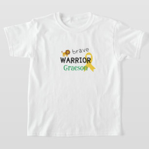 Camiseta cáncer infantil. Guerrero valiente.Camiseta infant