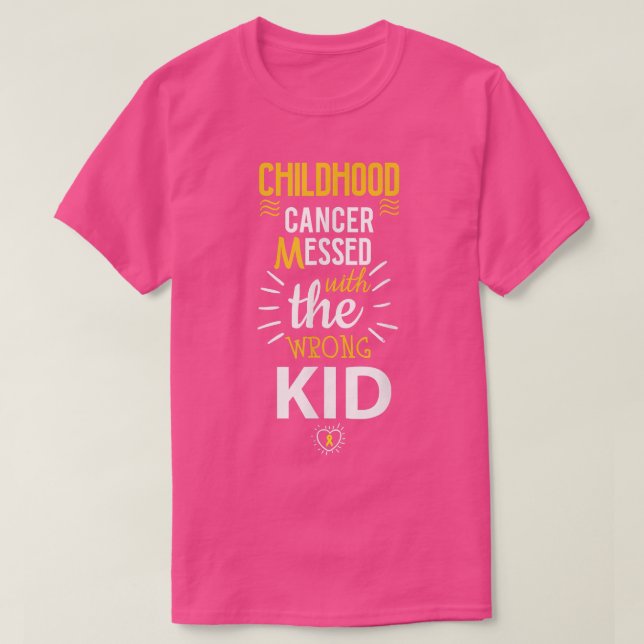 Camiseta Cáncer infantil mezclado con el error Kid Awarenes (Diseño del anverso)