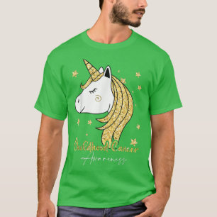 Camiseta Cáncer infantil Unicorn Cinta Twinkle Gold para k