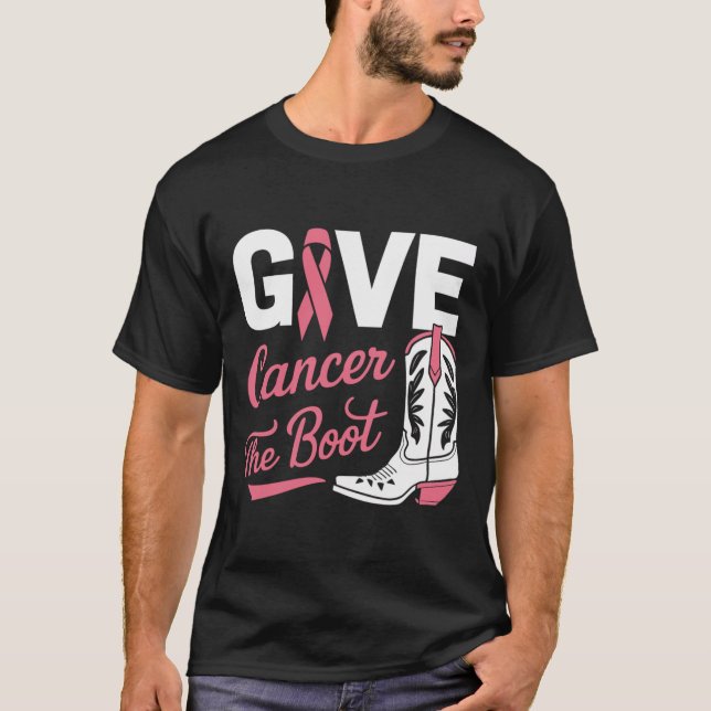 Camiseta Cáncer La Cinta Rosa Del Cáncer De Mama De La Boqu (Anverso)