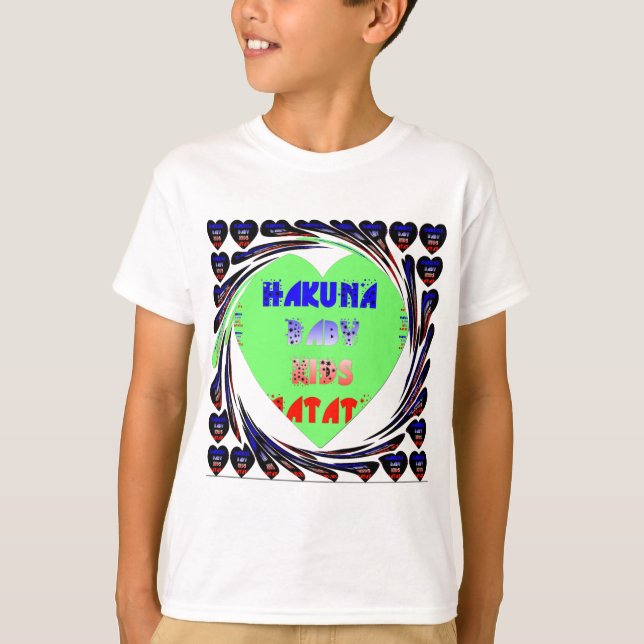 Camiseta Cáncer Luminoso Hakuna Matata Diseño para Niños (Anverso)