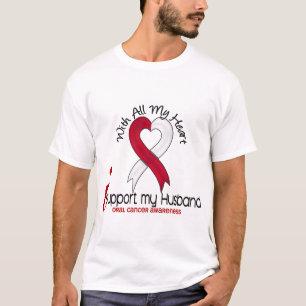 Camiseta CÁNCER ORAL apoyo a mi marido