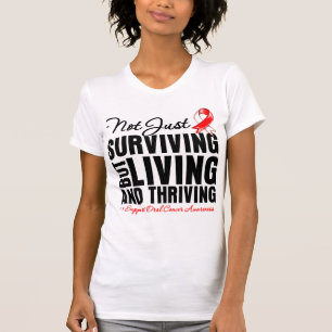 Camiseta Cáncer oral no apenas que sobrevive pero que vive