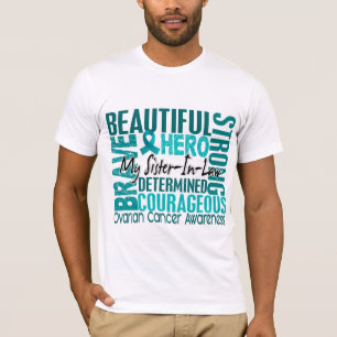 Camiseta Cáncer ovárico de la cuñada cuadrada del tribut