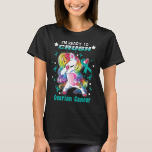 Camiseta cáncer ovárico de unicornio