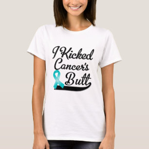 Camiseta Cáncer ovárico golpeé extremo con el pie