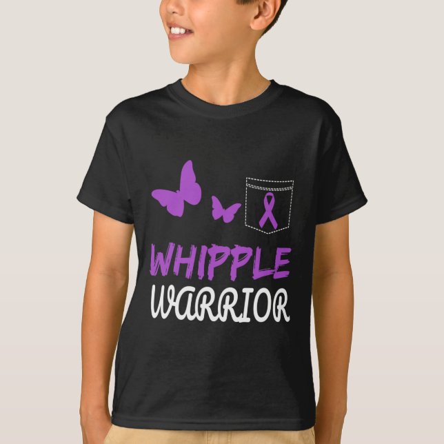 Camiseta Cáncer Pancreático De Cinta Púrpura De Guerrero Bl (Anverso)