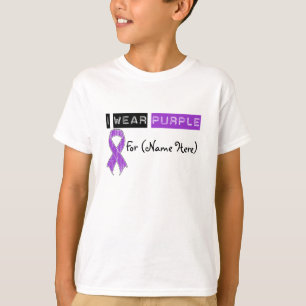 Camiseta Cáncer pancreático de la cinta púrpura del
