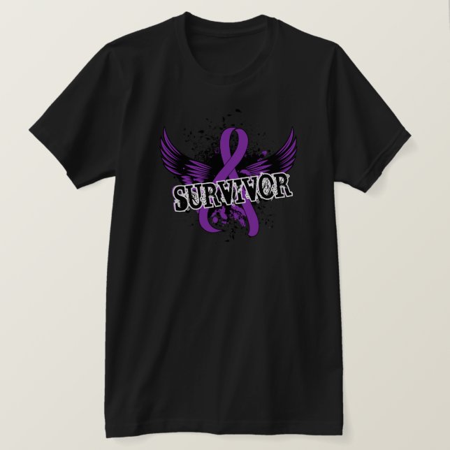 Camiseta Cáncer pancreático del superviviente 16 (Anverso del diseño)