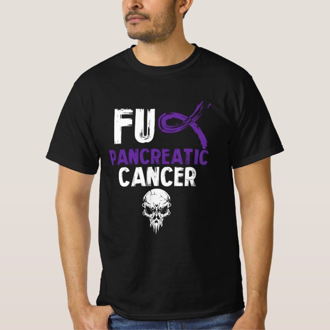 Camiseta Cáncer Pancreático Fck Combatiendo El Cáncer Junto (Anverso)