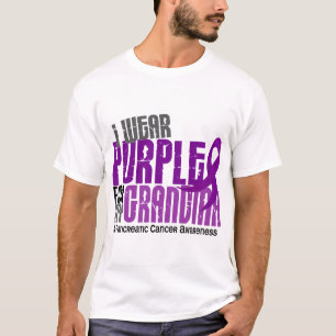 Camiseta Cáncer pancreático llevo la púrpura para mi abu