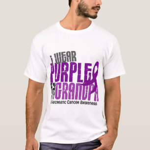 Camiseta Cáncer pancreático llevo la púrpura para mi abu