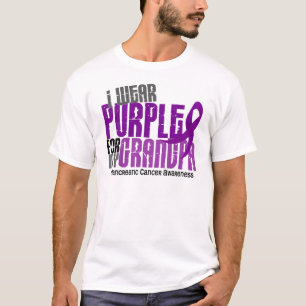 Camiseta Cáncer pancreático llevo la púrpura para mi abu
