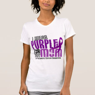 Camiseta Cáncer pancreático llevo la púrpura para mi mam