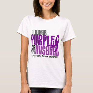 Camiseta Cáncer pancreático llevo la púrpura para mi mar