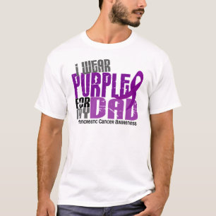 Camiseta Cáncer pancreático llevo la púrpura para mi pap