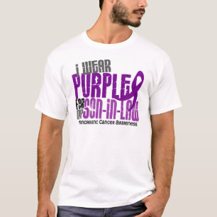 Camiseta Cáncer pancreático llevo la púrpura para mi yer