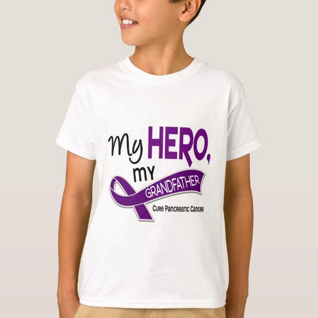 Camiseta Cáncer pancreático MI HÉROE MI ABUELO 42 (Anverso)
