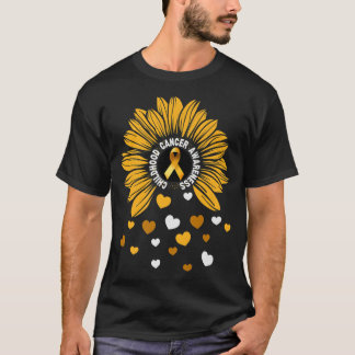 Camiseta Cáncer pediátrico Cáncer de la niñez del girasol a