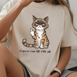 Camiseta Cáncer sobreviviente de gatos enojados Camisa, reg