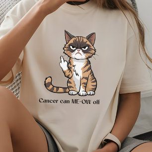 Camiseta Cáncer sobreviviente de gatos enojados Camisa, reg