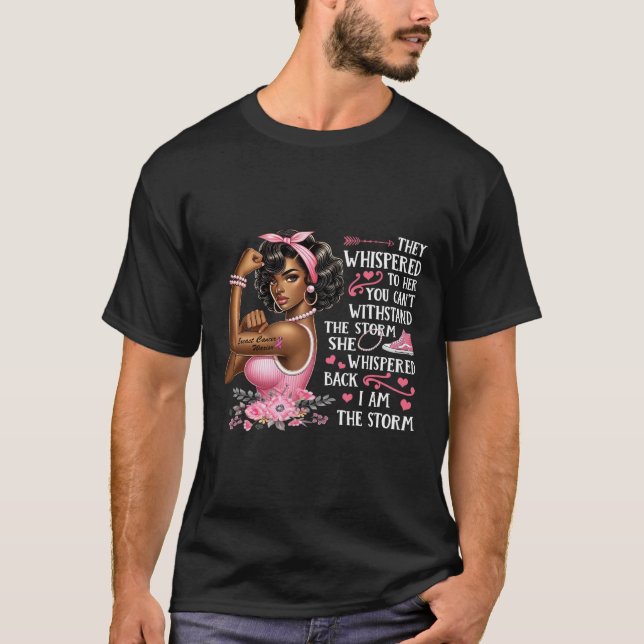 Camiseta Cáncer Soy La Tormenta Que Usamos Las Mujeres Negr (Anverso)