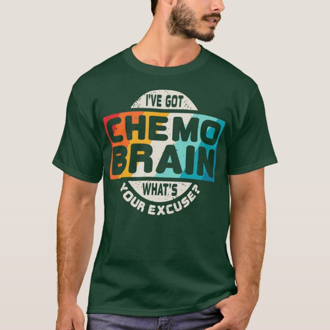 Camiseta Cancer T Shirt Chemo Brain Retro Awareness Gift (Anverso)