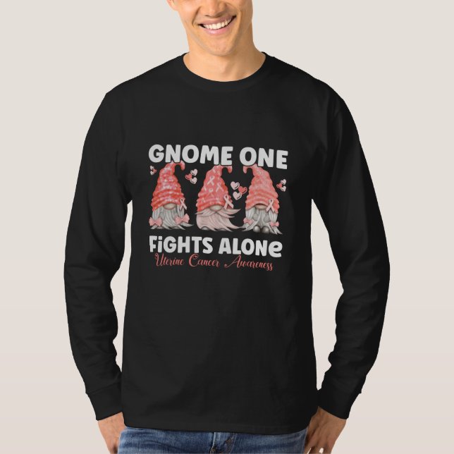 Camiseta Cáncer Uterino Cinta Cinta Cinta Cinta Gnome (Anverso)