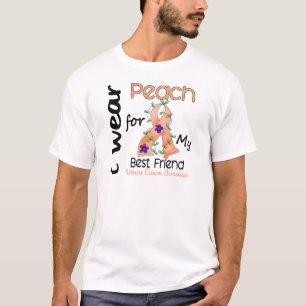 Camiseta Cáncer uterino llevo el melocotón para mi mejor