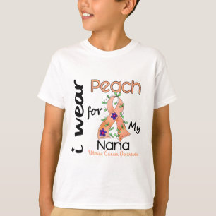 Camiseta Cáncer uterino llevo el melocotón para mi Nana 4