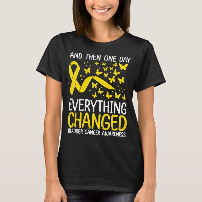 Camiseta Cancer Warrior Ribbon Bladder Cancer Awareness (Anverso)