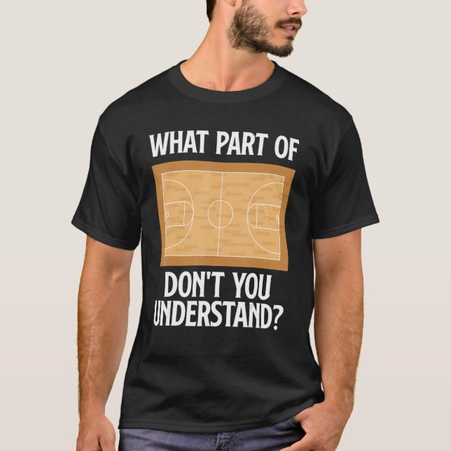 Camiseta Cancha de Baloncesto Qué Parte No Entiendes (Anverso)