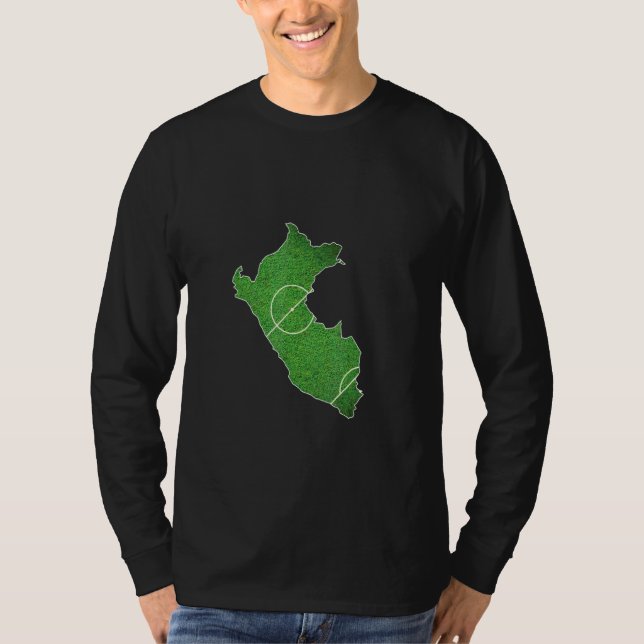 Camiseta Cancha de fútbol de Perú (Anverso)