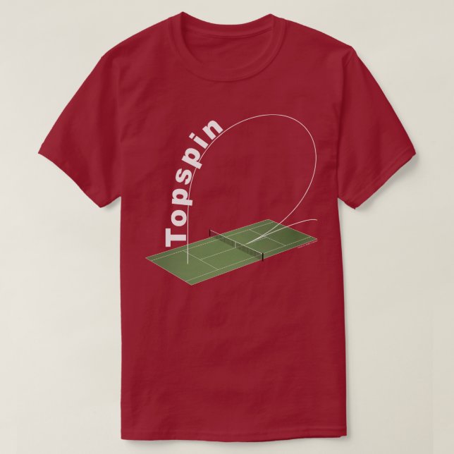 Camiseta Cancha de tenis con topspin (Diseño del anverso)