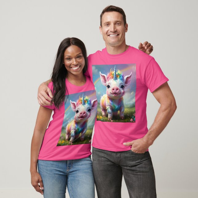 Camiseta "Canchas mágicas: el cerdo unicornio arcoiris" (Unisexo)