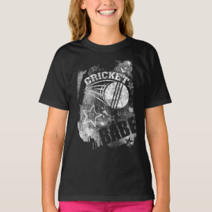 Camiseta Canción de cricket, críquet negro grunge