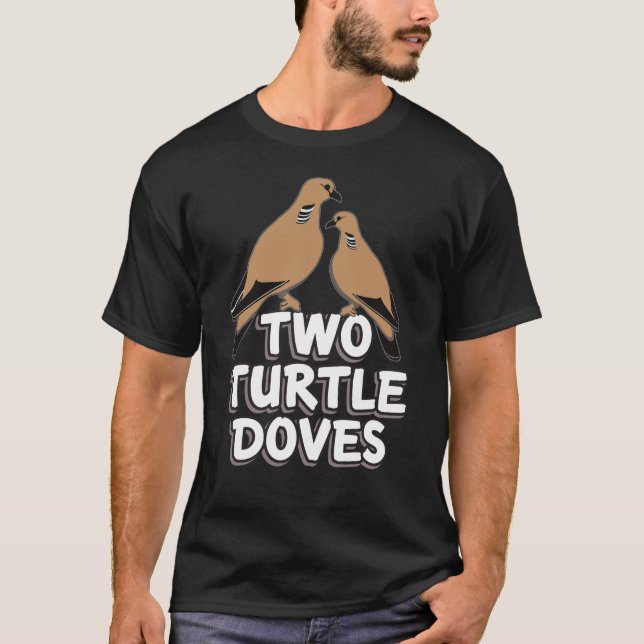 Camiseta Canción de dos palomas de la tortuga 12 navidad de (Anverso)