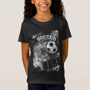 Camiseta Canción de fútbol, fútbol negro grunge