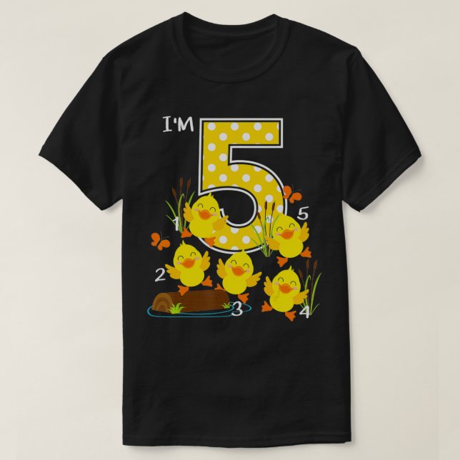 Camiseta Canción de guardería infantil de Five Little Ducks (Diseño del anverso)