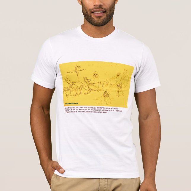 Camiseta canción de la roca de la roca del mungindi, (Anverso)