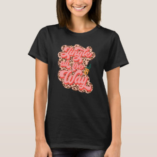Camiseta Canción de leopardo retro todo el camino Feliz Nav