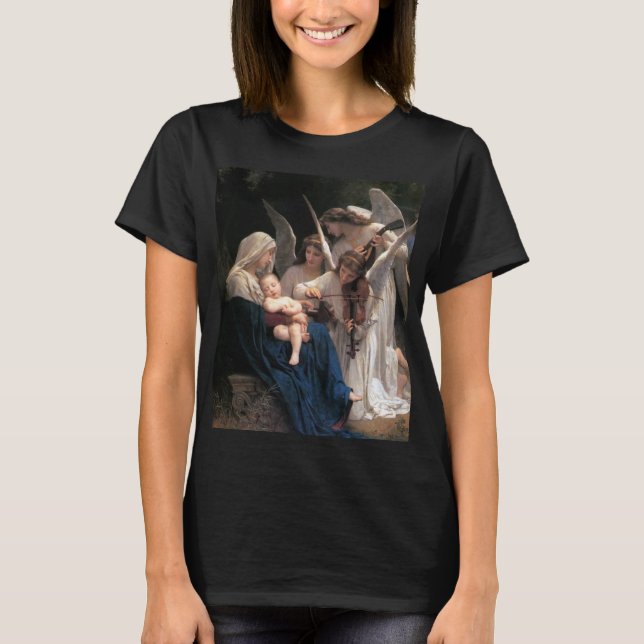 Camiseta Canción de los ángeles (1881) de Bouguereau (Anverso)