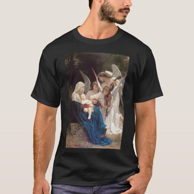 Camiseta Canción de los ángeles por Bouguereau (Anverso)