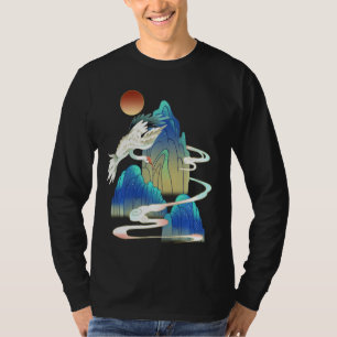 Camiseta Canción de nieve blanca Sunset China pintura Shan