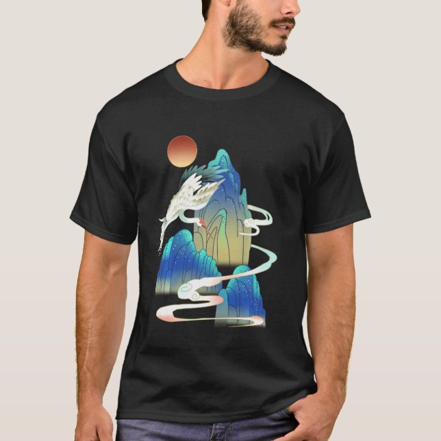 Camiseta Canción de nieve blanca Sunset China pintura Shan (Anverso)